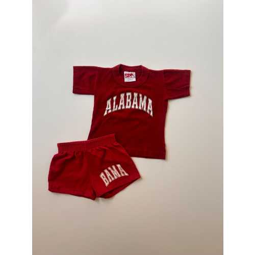 2T/3T Vintage Toddler Alabama State 2pc Tshirt Shorts Set- Vintage Toddler Alabam State Team Sports Toddler Athletic Outfit