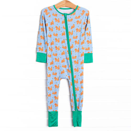 Snuggle Pup Bamboo Zippy Pajama, Blue – Stitchy Fish