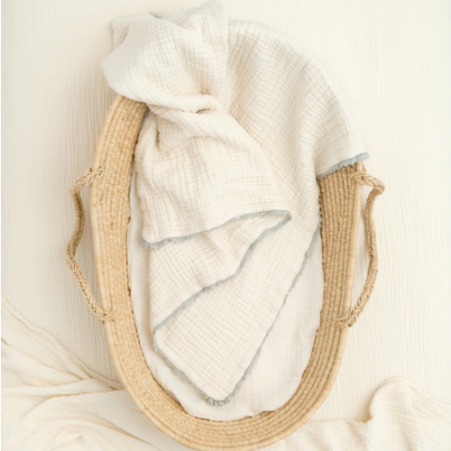 Soft, Heirloom Lace Baby Blanket | Organic Cotton Gauze | Willaby – willaby