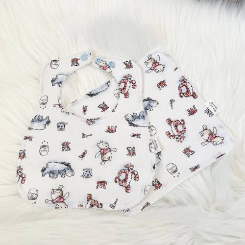 Winnie the Pooh Bib and Wash Cloth Set/ A Set of Two Winnie the Pooh