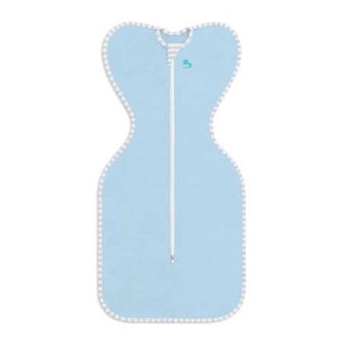 Love to Dream Swaddle Wrap Up Lite Sleep Sack Cotton 0.2 TOG - Light Blue - NB