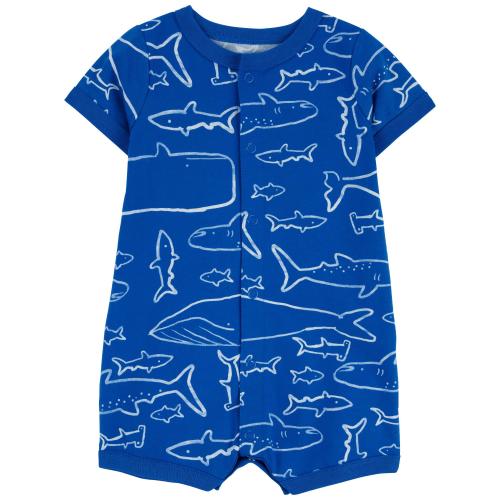 Baby Whale Snap-Up Romper - Style,Navy