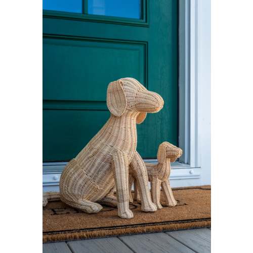 Large Potcake Rattan Dog