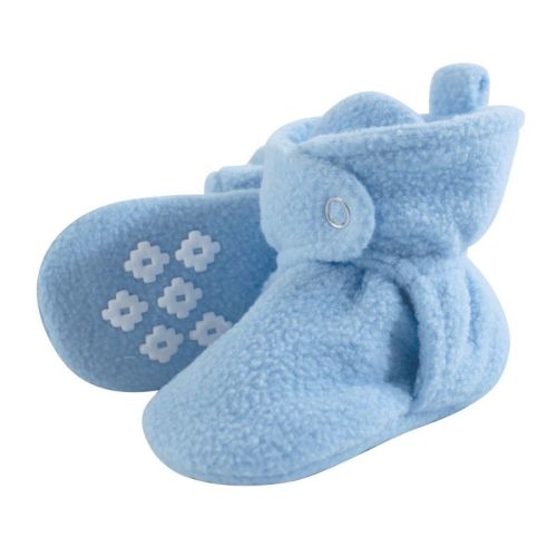 Little Treasure Baby and Toddler Boy Cozy Fleece Booties, Light Blue