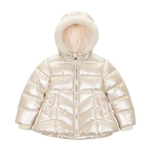 Toddler & Little Girls' Metallic Quilted Jacket