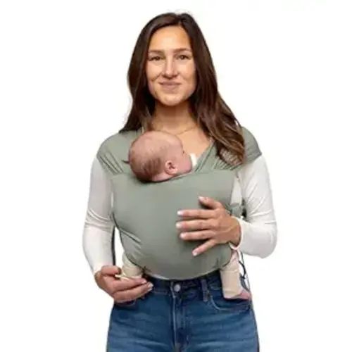 WildBird - Aerial Buckle Wrap - 0-6 Months - Standard (XS-XL) Acadian - Newborn Baby Carrier - Front Carry - Soft Fabric, Straps, Head Support, Padded Waist Belt - Baby Essentials - New Mom Gifts