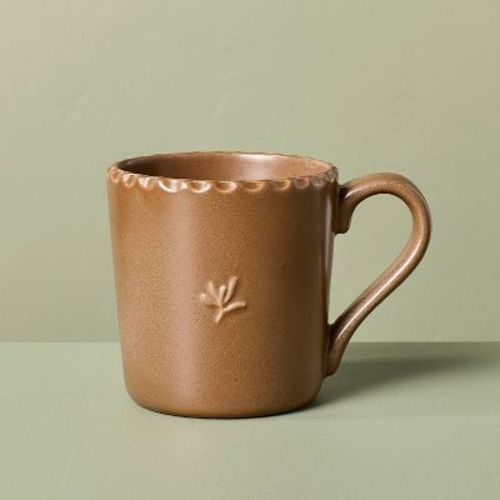 12 fl oz Stoneware Coffee Mug Brown - Hearth & Hand™ with Magnolia