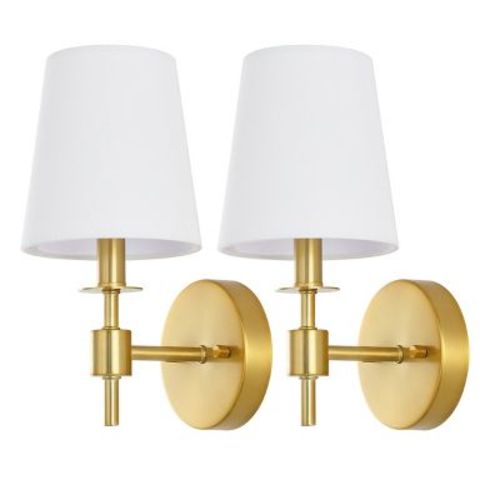 Dalany 7" Wall Sconce (Set of 2) - SCN4121 - Brass - Safavieh