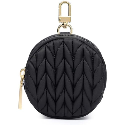 Pacifier Holder Case with Clip and Pouch Cover, Pacifier CharmPod with Clasp for Mom Bag (Black)