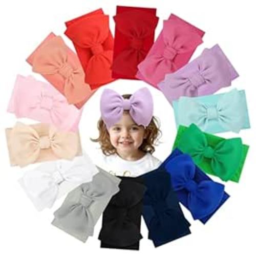 YanJie Infant, Newborn & Toddler Hair Accessories - Pretty Bow Headbands in Pink, Red & Blue