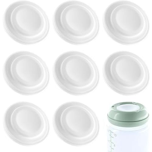 8Pcs Replacement Seal Accessories Compatible with Momcozy Natural Baby Bottle, Silicone Gasket Bottle Cap Mouth Stopper for Momcozy 10oz Container Water Bottle Top Lid Gasket Plug BPA-Free
