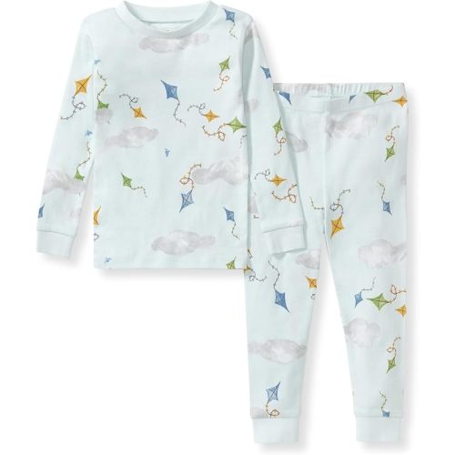 (24m) Burt's Bees Baby Organic Cotton Pajamas for Boys, 100% Cotton Pajama Set for Toddlers and Kids, Soft and Stretchable Fabric