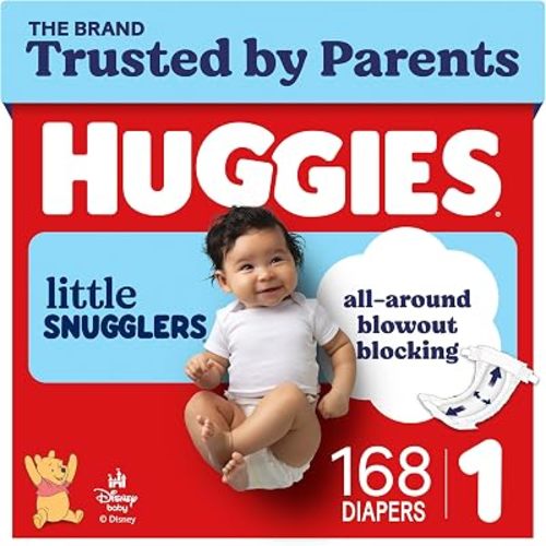 Huggies Little Snugglers Diapers Size 1, 168 Count