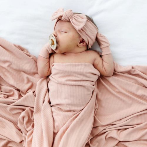 Audrey Ribbed Swaddle Blanket