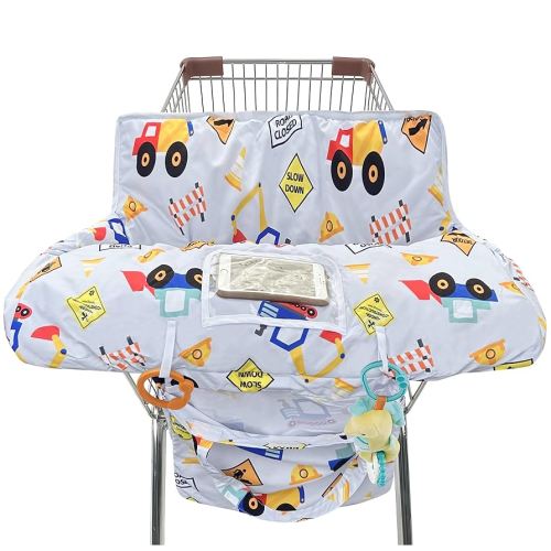 Shopping Cart Cover for Baby,2-in-1 High Chair Cover with Portable Cloth Bag,Cart Seat Pad for Babies Grocery Cushion Cover Restaurant,Suitable for All Supermarkets