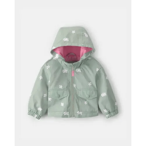 Baby Girl Floral Windbreaker - Green | Carter's