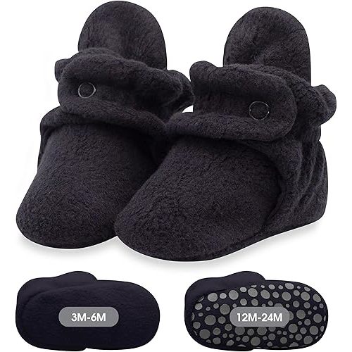 Zutano Baby Boys' Cozie Fleece Baby Booties With Grippers