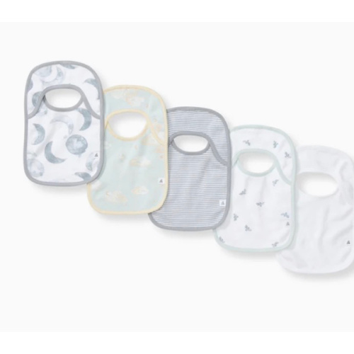 Hello Moon Organic Cotton Baby Bibs 5 Pack