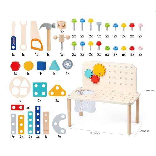 Wooden Kids Tool Play Set