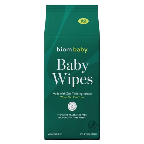 Biom 99% Water Hypoallergenic Baby Wipes - Fragrance Free - 60ct: Alcohol-Free, Contains Aloe, Refill Pouch