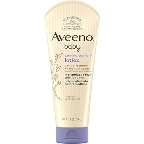 AVEENO Baby Lavender & Vanilla Calming Comfort Lotion 8 oz (4 Pack)