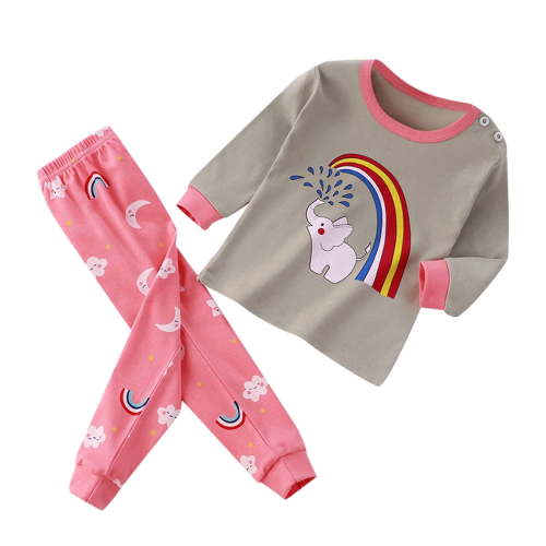 TAIAOJING Baby Girl Clothes Girls Boys Toddler Soft Pajamas Toddler Cartoon Prints Long Sleeve Kid Sleepwear Sets Fall Outfits 6-12 Months
