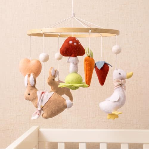 Baby Crib Mobile Mushroom Bunny Goose Nursery Decor Handmade