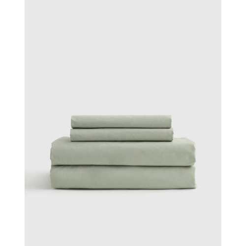 Classic Organic Percale Sheet Set in Sage