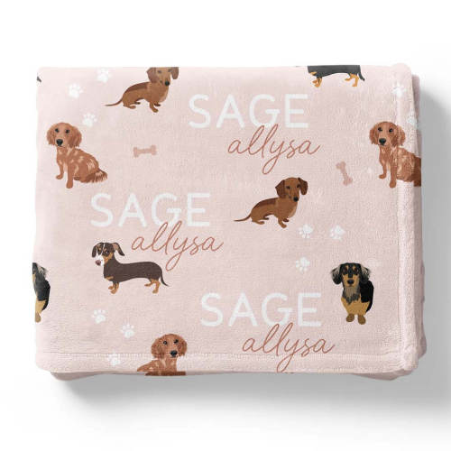 Personalized Kids Blanket | Dachshund