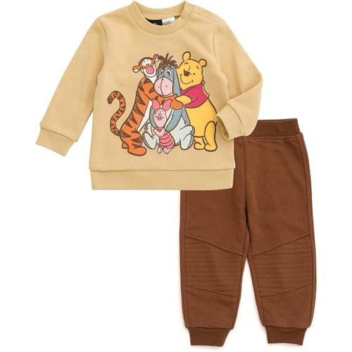 Disney Lion King Mickey Mouse Winnie the Pooh Toy Story Fleece Sweatshirt and Pants Outfit Set Newborn to Big Kid Sizes