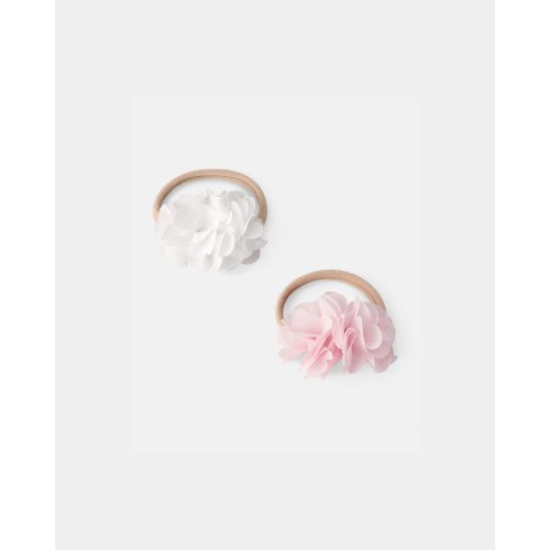 Baby Girl 2-Pack Flower Head Wraps - Pink/White - OshKosh B'gosh | Carter's
