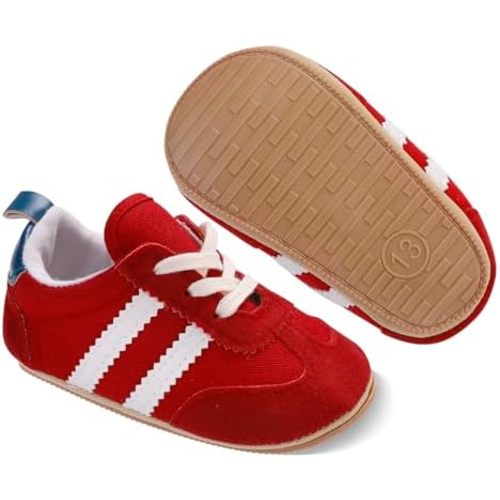 Adorable Baby Shoes for Boys Girls Non Slip Breathable Lightweight Infant Walking Shoes Comfy Pull On Newborn Baby Sneakers