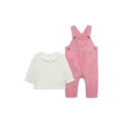 Girls' Ruffled Shirt & Heart Overall Set - Baby