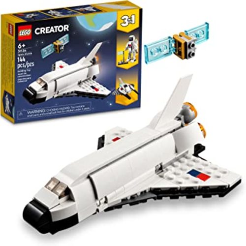 LEGO Creator 3 in 1 Space Shuttle Toys - Space Toys Building Set for Boys & Girls, Ages 6+ - Option to Build 2 Spaceships or Astronaut - Educational Gift for Kids Birthday & Holidays - 31134
