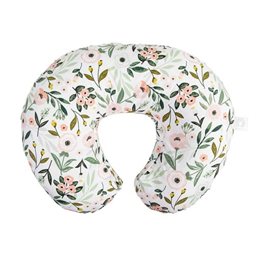 Boppy Original Nursing Pillow, Pink Garden, Ergonomic Nursing Essentials for Bottle and Breastfeeding, Firm Fiber Fill, with Removable Pillow Cover