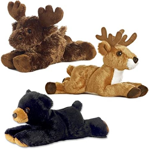 Aurora Bundle Deer Maxamoose and Black Bear Woodland Forest Mini Flopsies