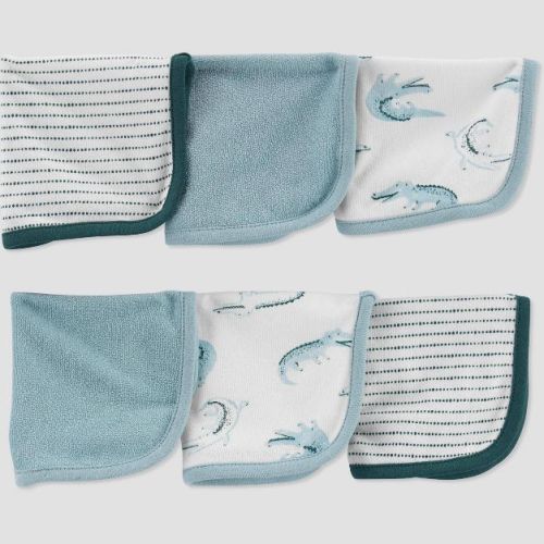 Carter's Just One You® Baby Boys' Gator Washcloth Set - Blue