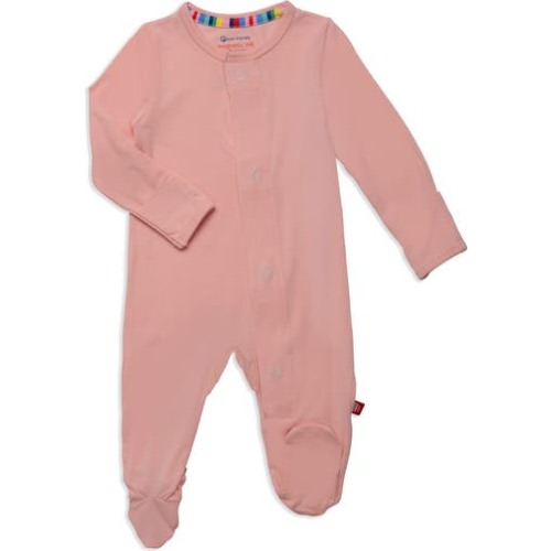 Magnetic Me Peach Pop Magnetic Closure Footie | Nordstromrack