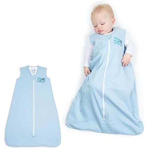 Baby Merlin's Magic Dream Sleep Sack - 100% Cotton Baby Wearable Blanket Sleep Suit - 6-12 Months (Blue)