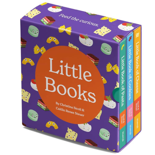 Little Books Culinary Collection Future Foodie 3 Board Book Box Set Pasta Cookies Cheese Phonics and Rhymes Baby Shower Gift 0-12 Months Toddler Book Ages 1-4 Years