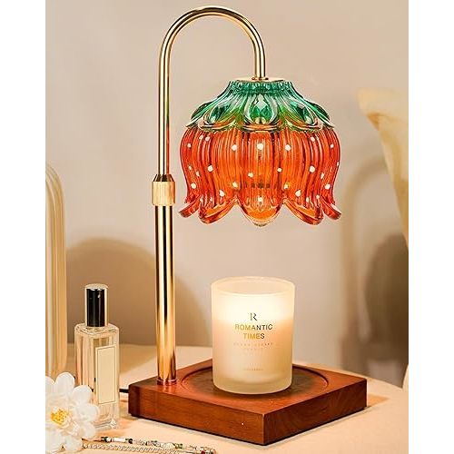 Strawberry Candle Warmer Lamp with Timer Dimmer, Adjustable Height Mothers Day Birthday Gifts for Women Mom House Warming Gifts New Home Bedroom Decor, Cute Candle Warmer Light for Jar Candles