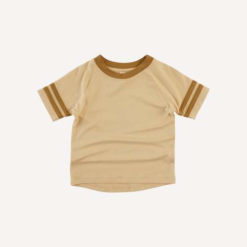 short sleeve football tee | marzipan | bamboo