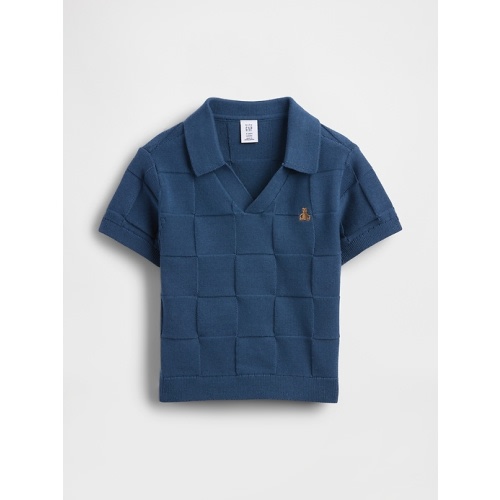 Baby & Toddler Johnny-Collar Checkered Sweater