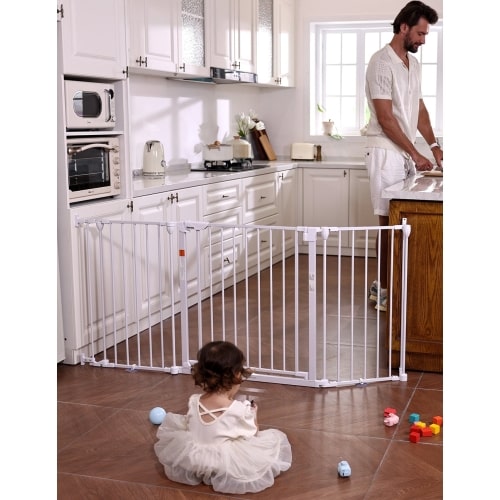 Extra Wide Baby Gate for Large Openings & Angled Walls | Babelio
