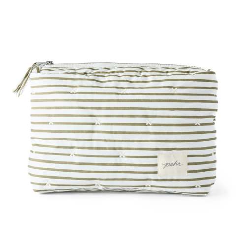 On The Go Pouch - Stripes Away Olive – Pehr