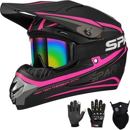 CUTEY Kids Dirt Bike Helmet DOT Approved Full Face Motocross ATV Off-Road
