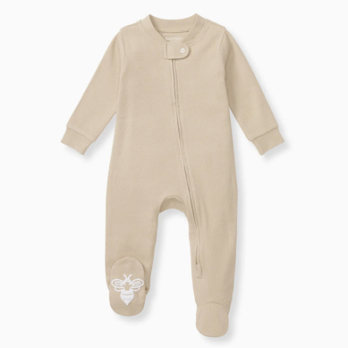 Solid Rib Organic Cotton Sleep & Play - Hummus – Burt's Bees Baby