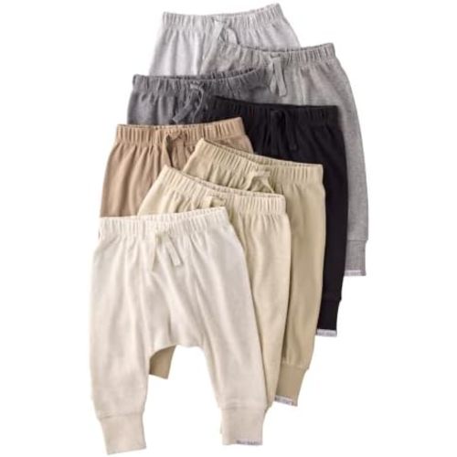 Jordan 8-Pack Jogger Baby & Toddler Pants 100% Organic Cotton Bottoms for Boys & Girls