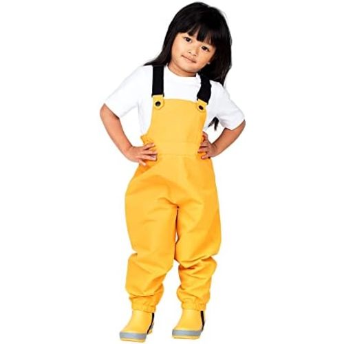 JAN & JUL Waterproof Rain Bib Pants, Overalls for Toddlers and Kids