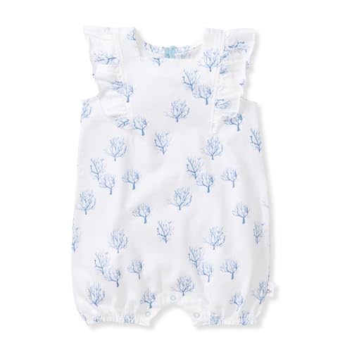 Burt's Bees Baby Baby Girls Romper, 100% Organic Cotton One-piece Bubble Shortall and Layette Set Girl Outfit